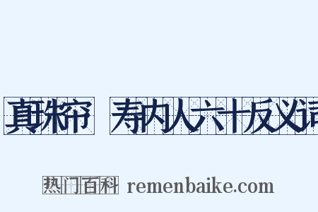 真珠帘·寿内人六十反义词是什么意思的图片